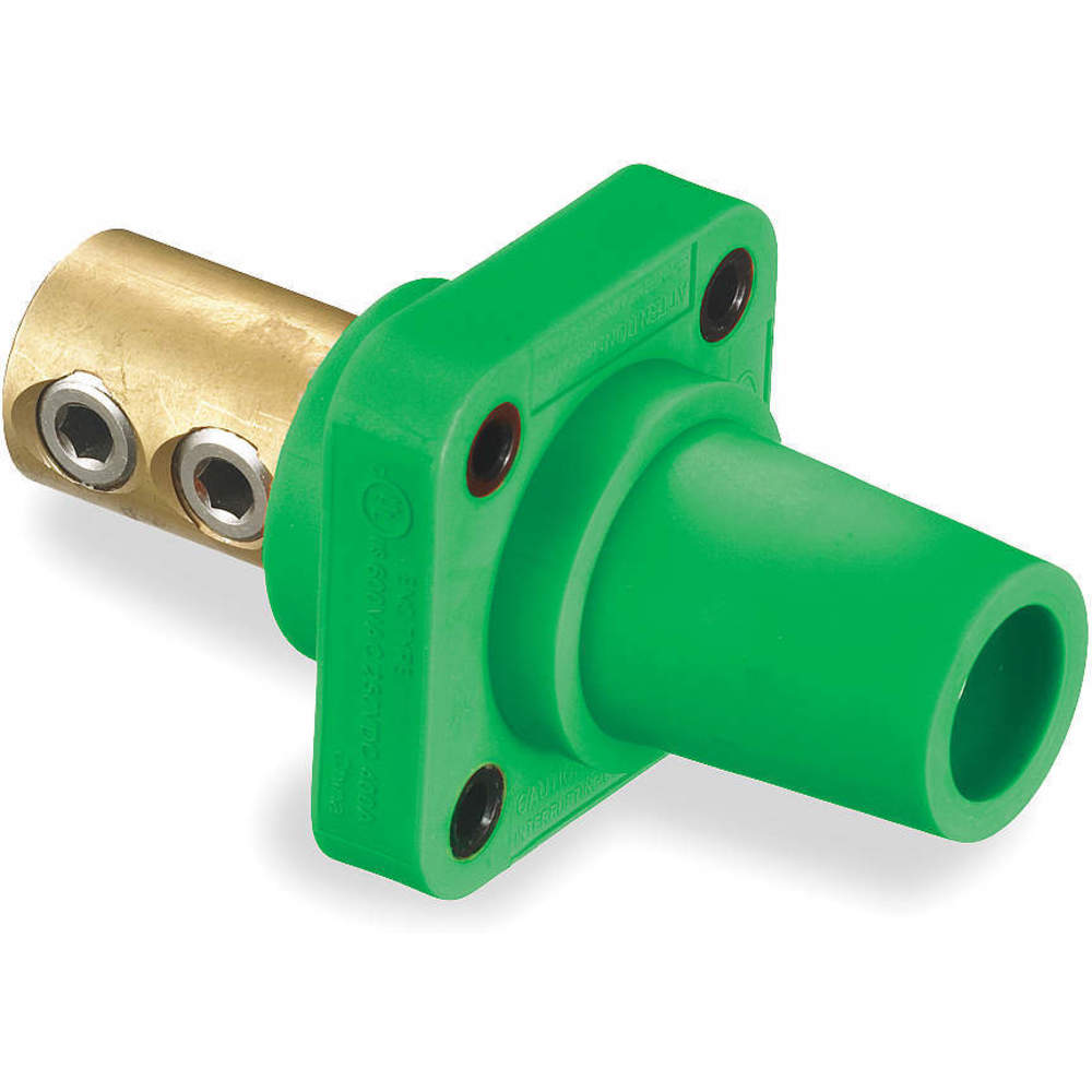 Single Pole Connector, Single Conductor, Female, 300 - 400 A, Green