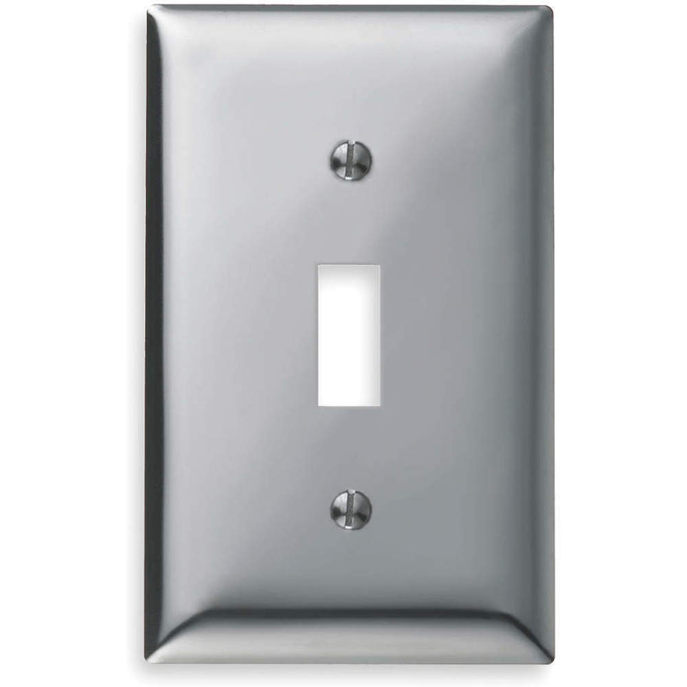 Wallplate, 1-Gang, 1 Toggle Opening, Standard Size, Aluminium