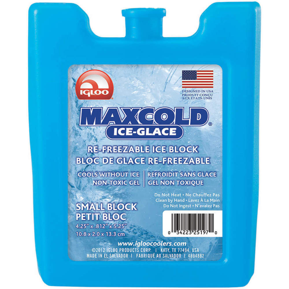 IGLOO 25197 Reusable Ice Block,5-1/4x3/4x4-1/4 in. 