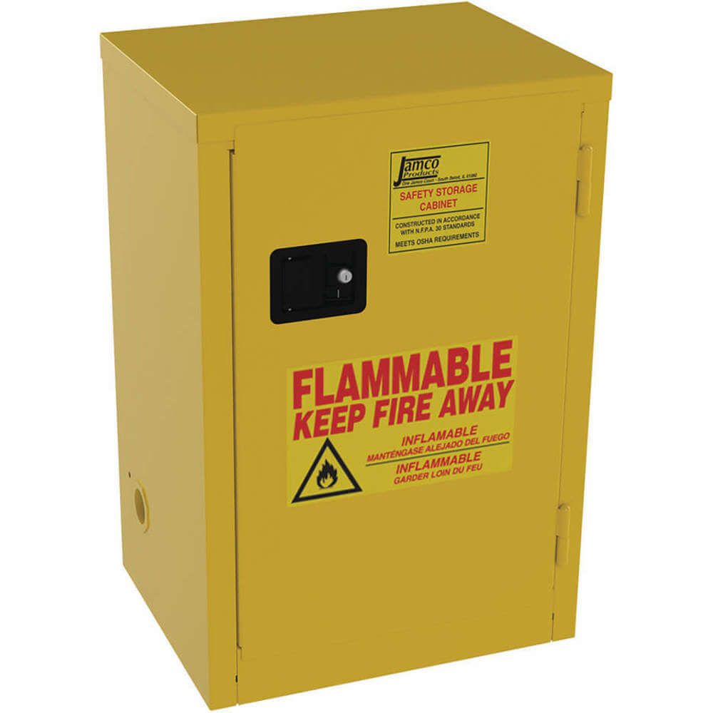 Flammable Safety Cabinet 12 Gallon Yellow