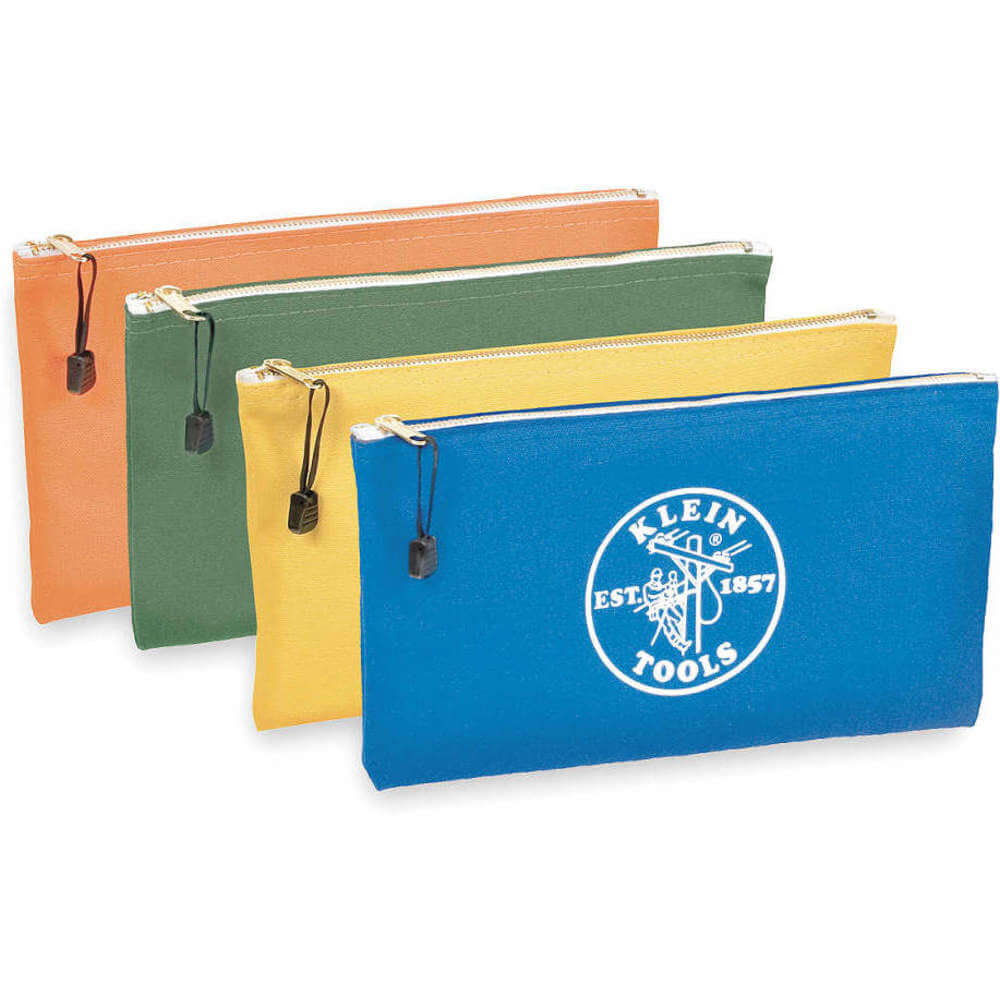 Zipper Bag Set 12-1/2 x 1/4 x 7 Inch 4 Pocket
