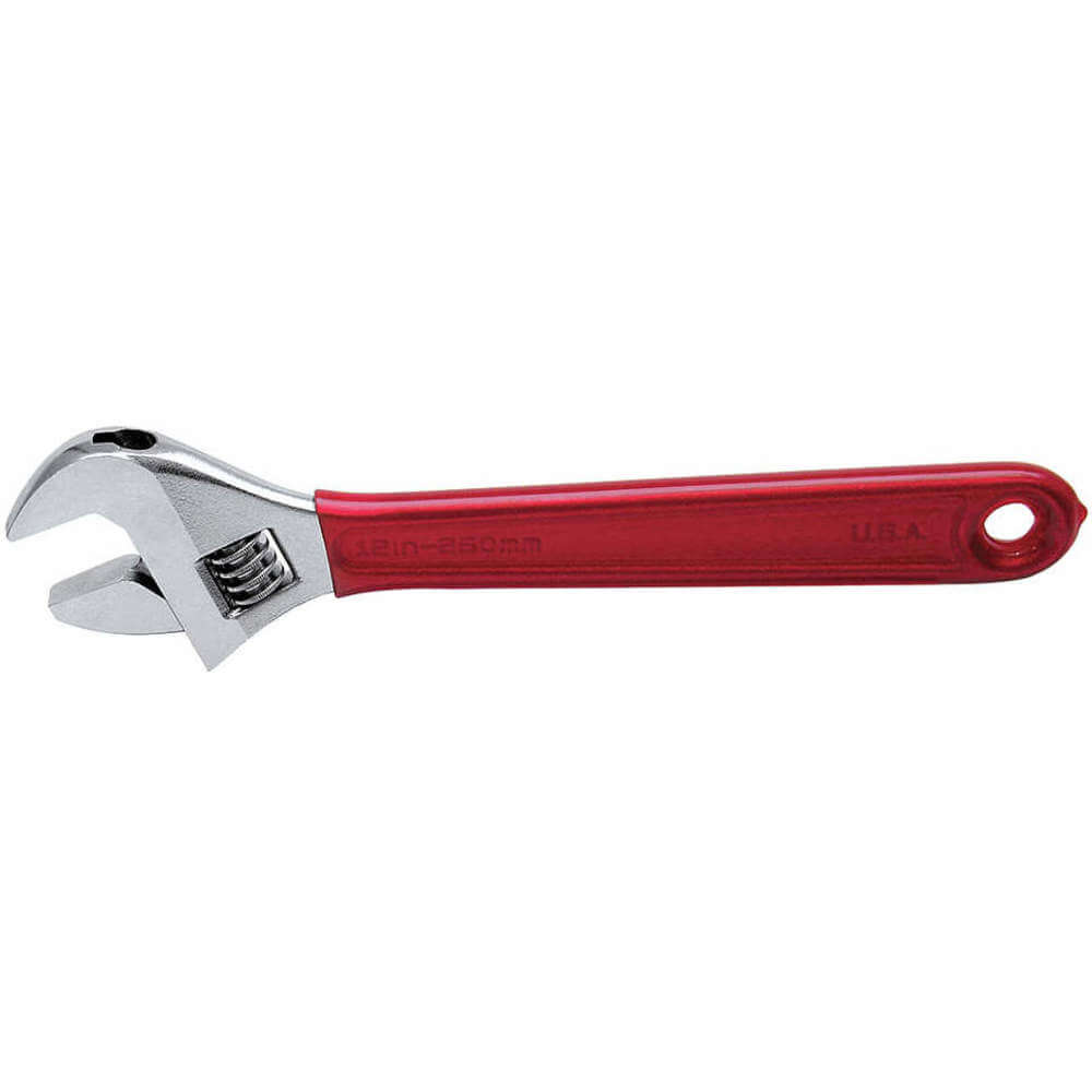 Adjustable Wrench, 1.5 Inch Jaw Capacity, Chrome Dipped