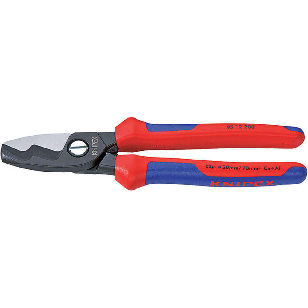 KNIPEX 95 12 200 Cable Shears,Steel,Multi-Component Grip 