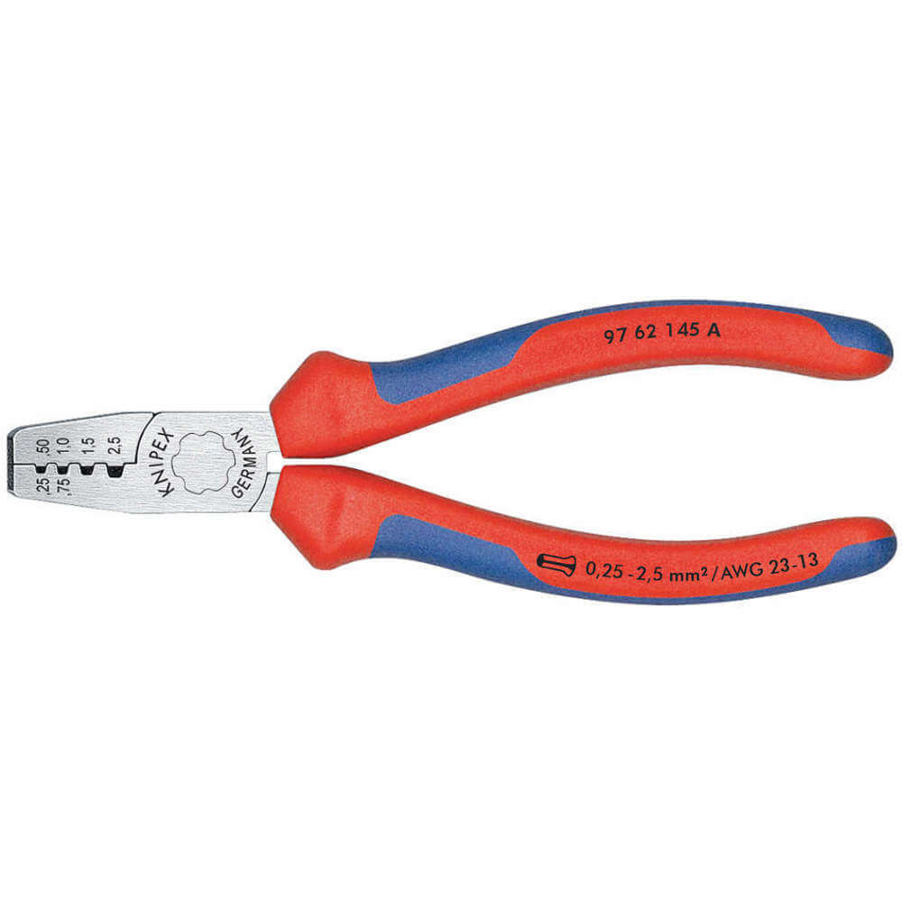 Knipex 97 62 145 A, Insulated Crimper 23-13 Awg 5-3/4 Inch Length, 10U184