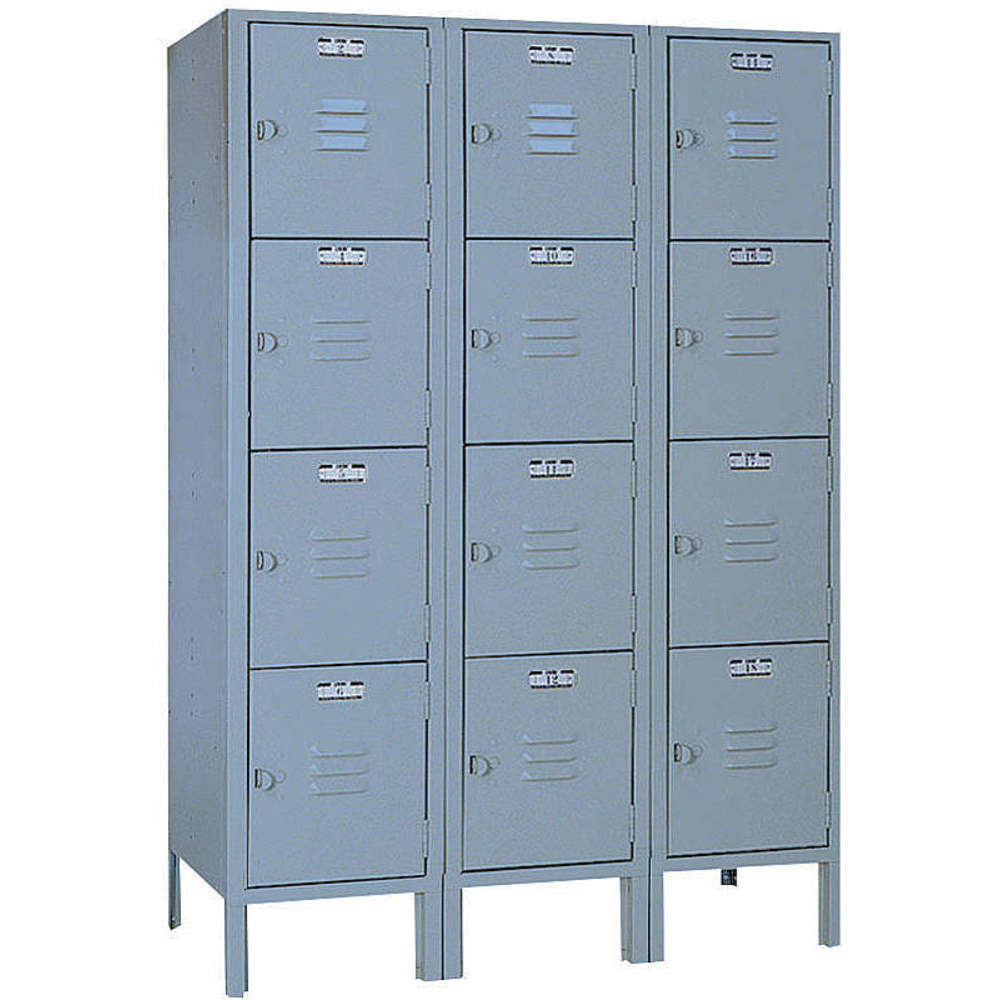 Box Locker, Size 36 x 12 x 54 Inch, Gray