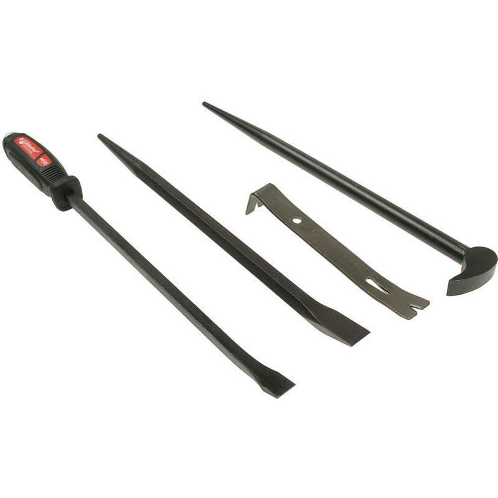 Pry Bar Set Pieces 4 Steel 20-1/4 Inch Length