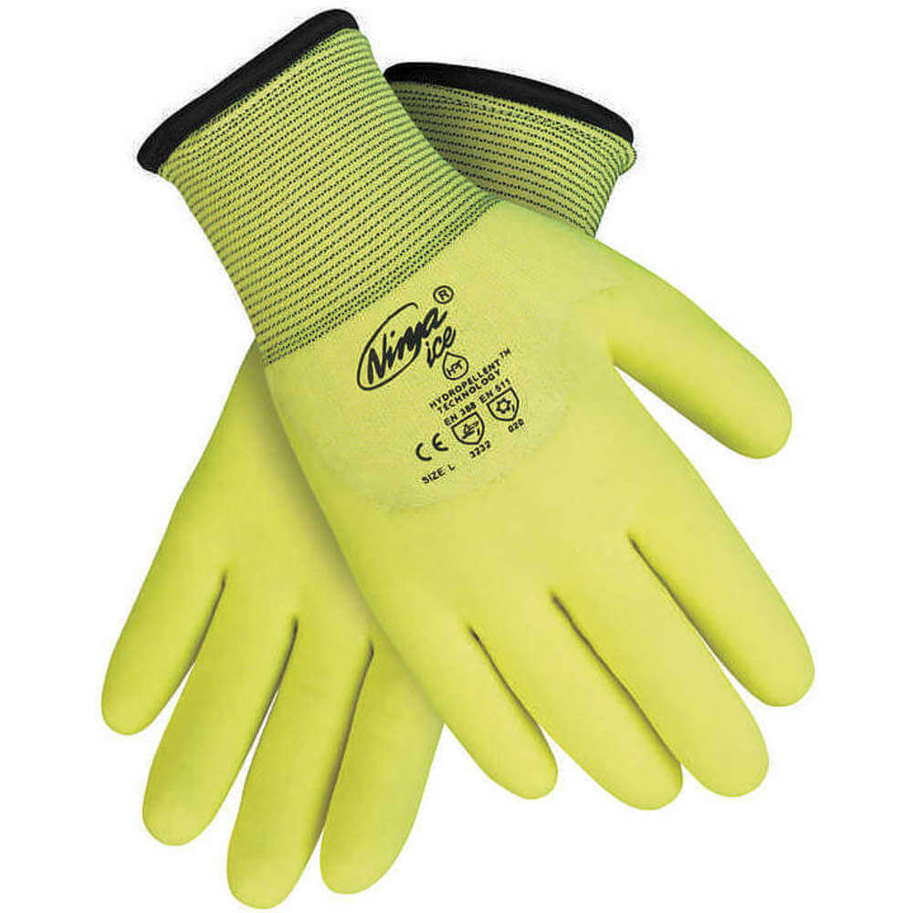 Mcr Safety Ninja Ice Insulated Yellow Work Gloves