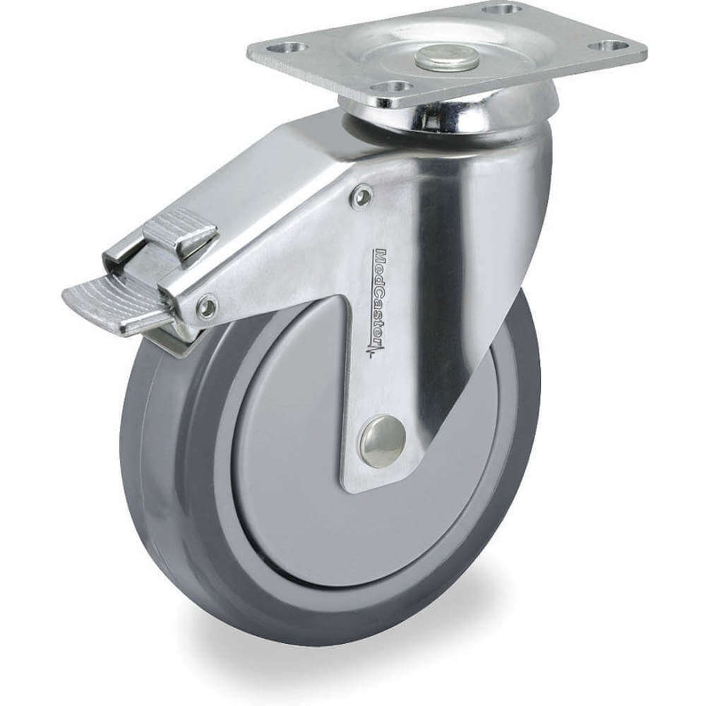 Swivel Plate Caster With 2-position Directional Lock 165 Lb