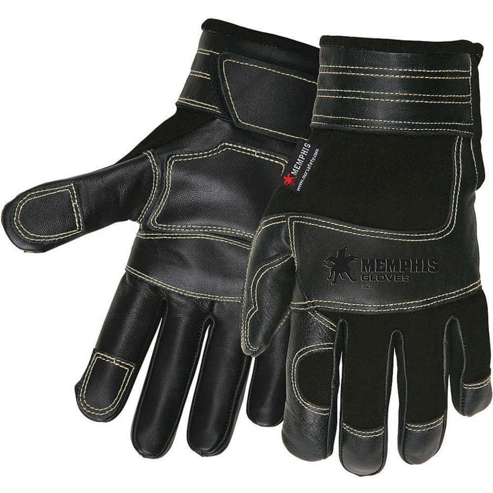 Multi Task Style Black Sewn Gloves