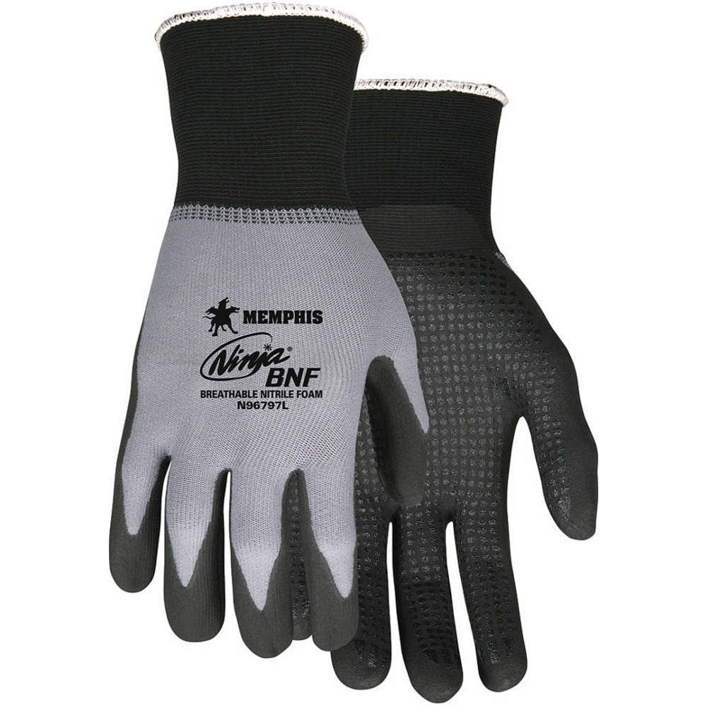 Coated Gloves Gray/black M Pr
