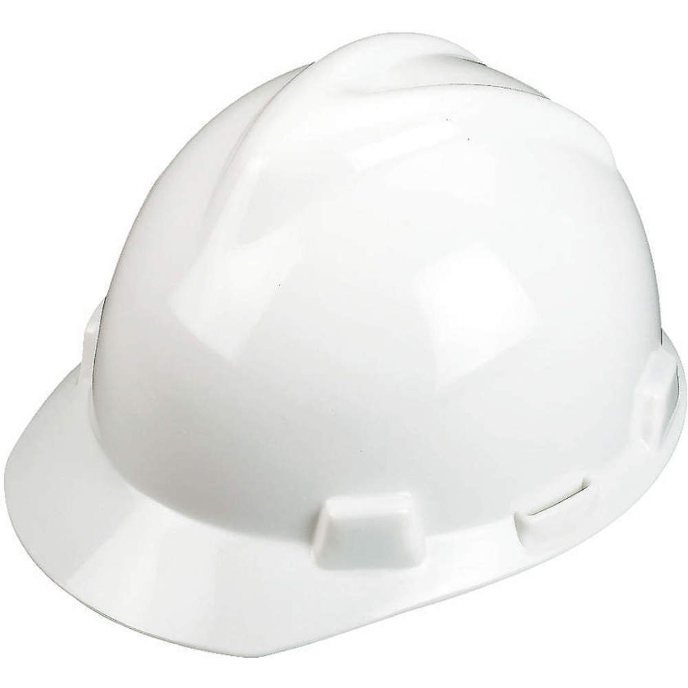 MSA 463942 | Hard Hat Front Brim Slotted Pinlock White | 4LN94 | Raptor ...