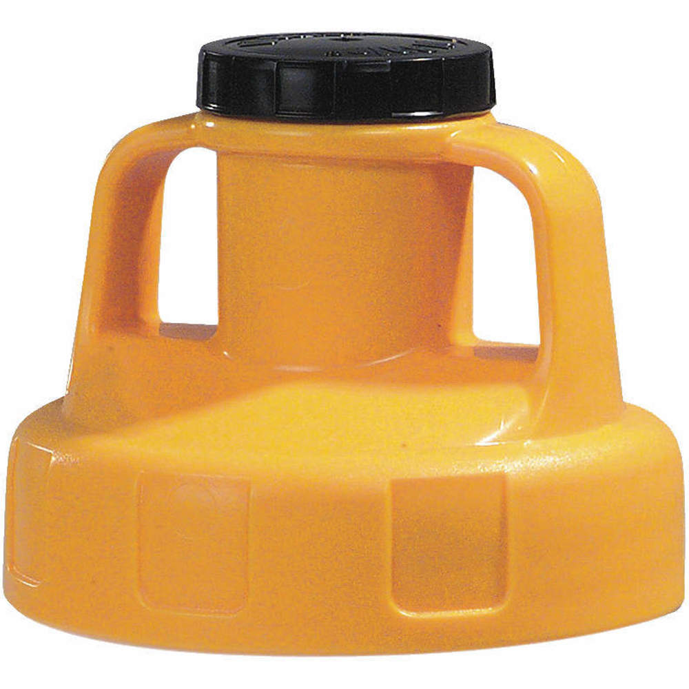 Oil Safe 100209 3REG6 Utility Lid, 2 Inch Outlet Dia., Yellow, HDPE