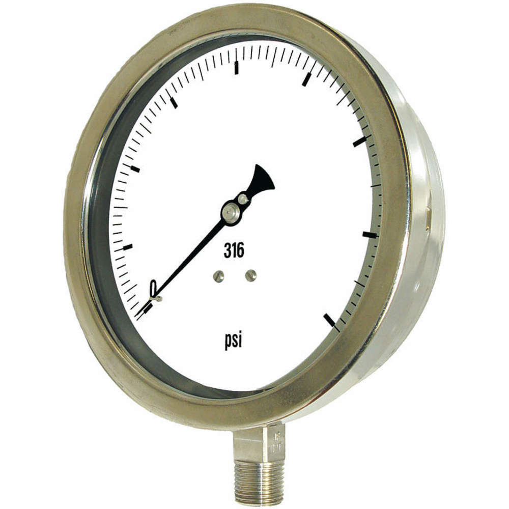 PIC GAUGES 6001-4LD Pressure Gauge Heavy Duty 6 Inch 60 psi | AG9LNH 20TX63