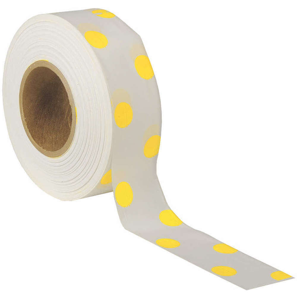 Presco - Pdwr - 1-3/16 x 300' White/Red Polka Dot PVC Flagging Tape