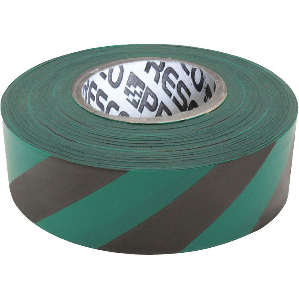 Presco SGBK373 Flagging Tape Green/black 300ft x 13/8in 3JWA8