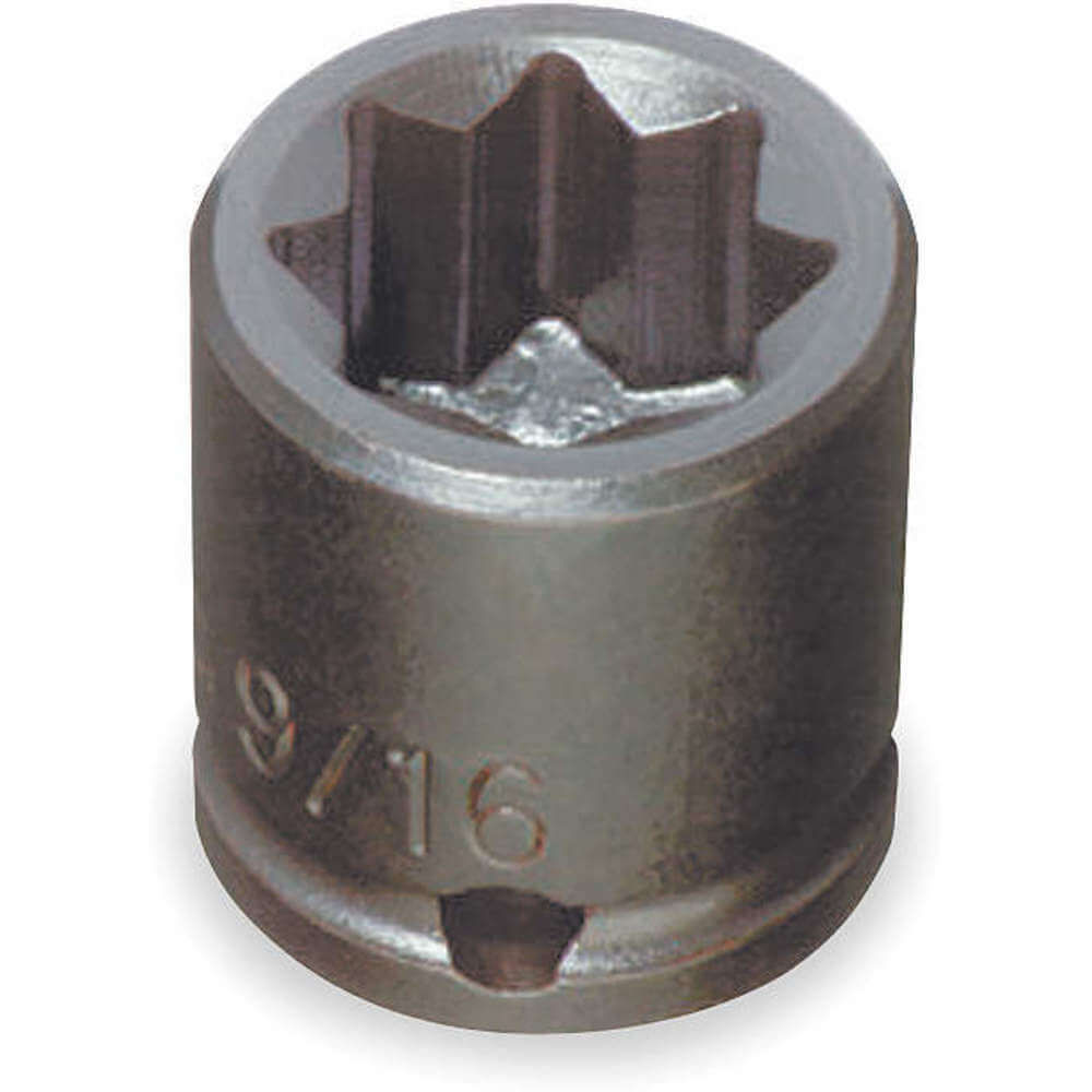 Impact Socket, 8 Point, 3/8 Inch Drive, Imperial