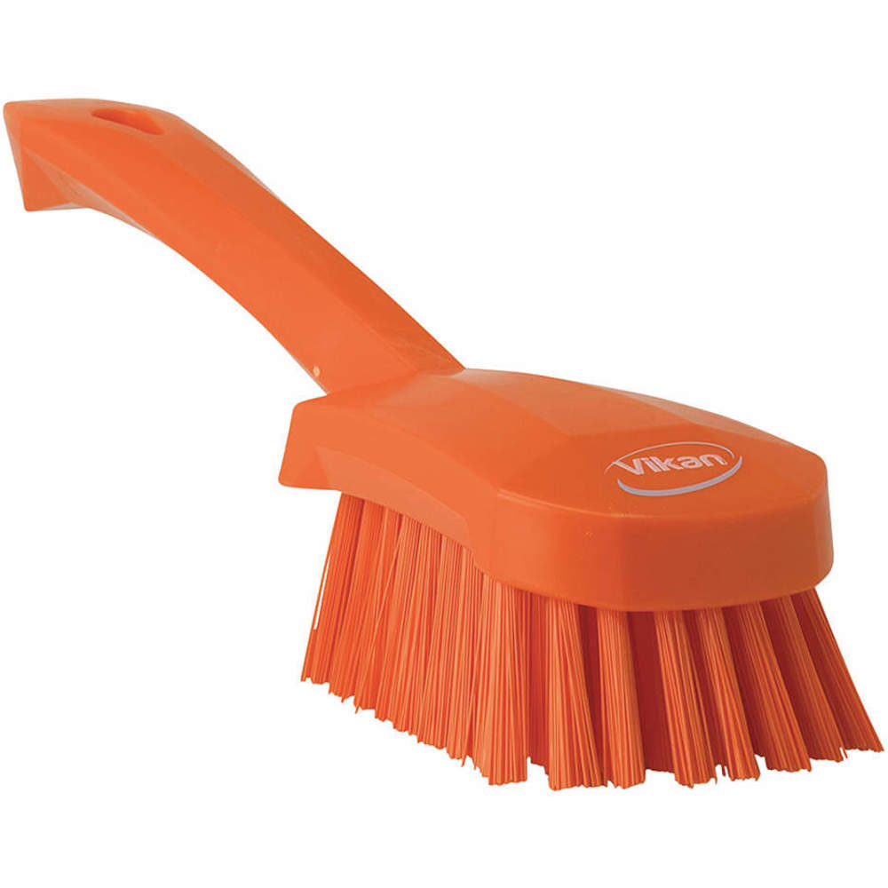 Remco 41927 Short Handle Brush Orange Stiff Polypropylene 3 x 10