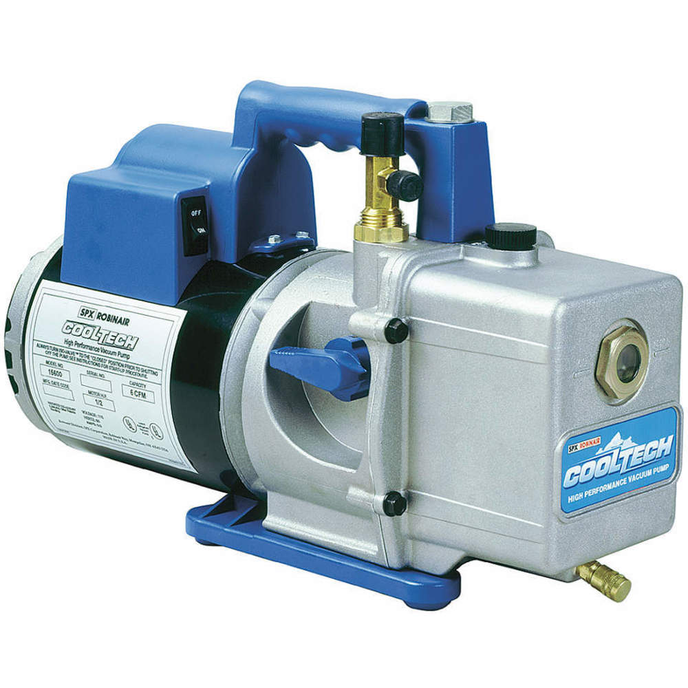 Vacuum Pump, 4 CFM, 2 Stage, 15 Oz Oil Capacity