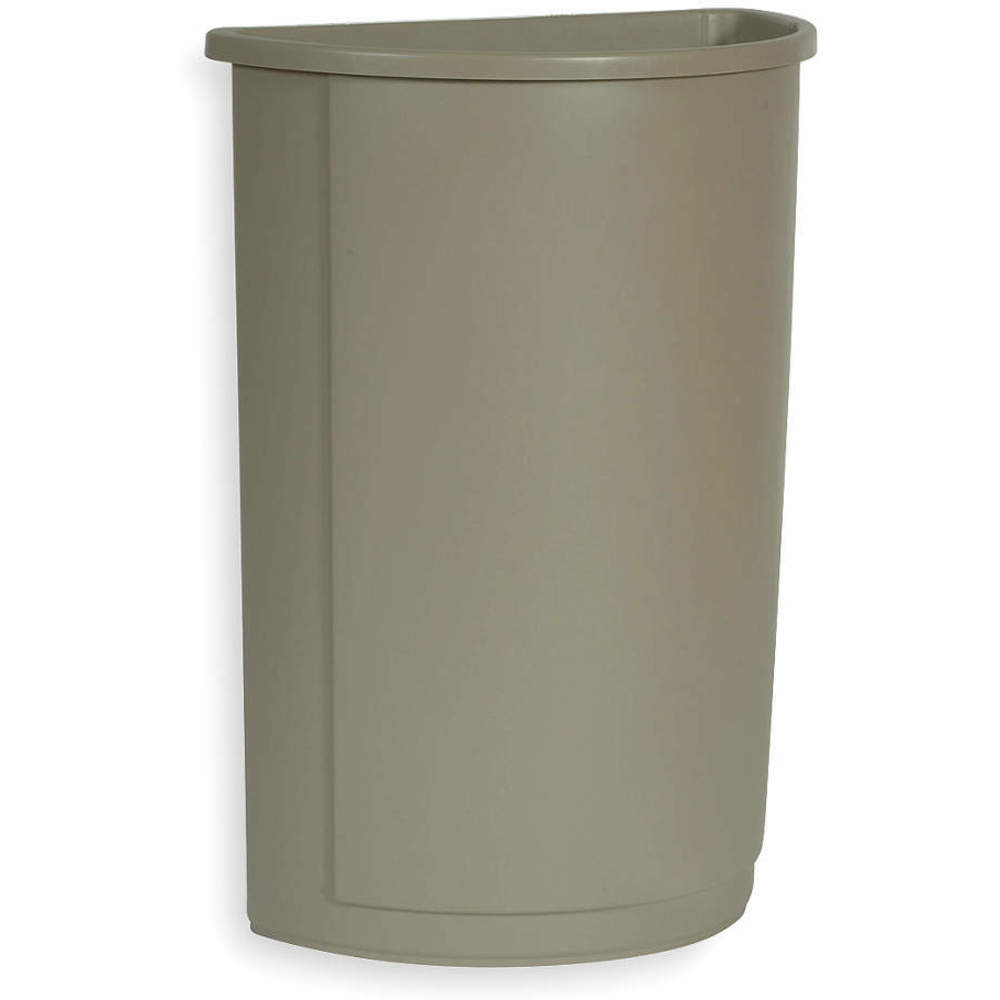 Rubbermaid FG352000BEIG Opentop Trash Can Half Round 21 Gallon