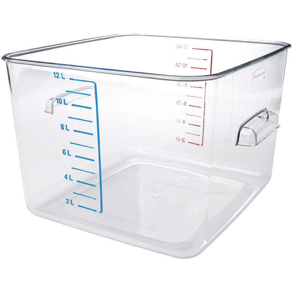 Rubbermaid FG631200CLR Square Storage Container. 12 Qt Clear