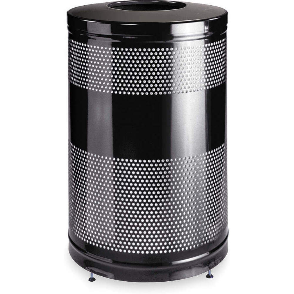 Trash Can 51 Gallon Black