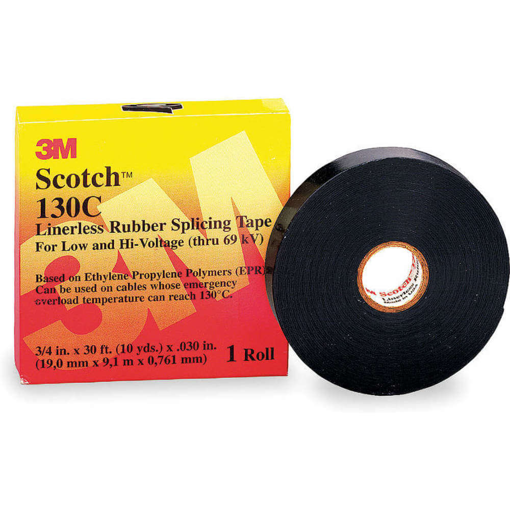 Scotch 3M 130C Linerless Rubber Splicing Tape 3/4" x 30'. 