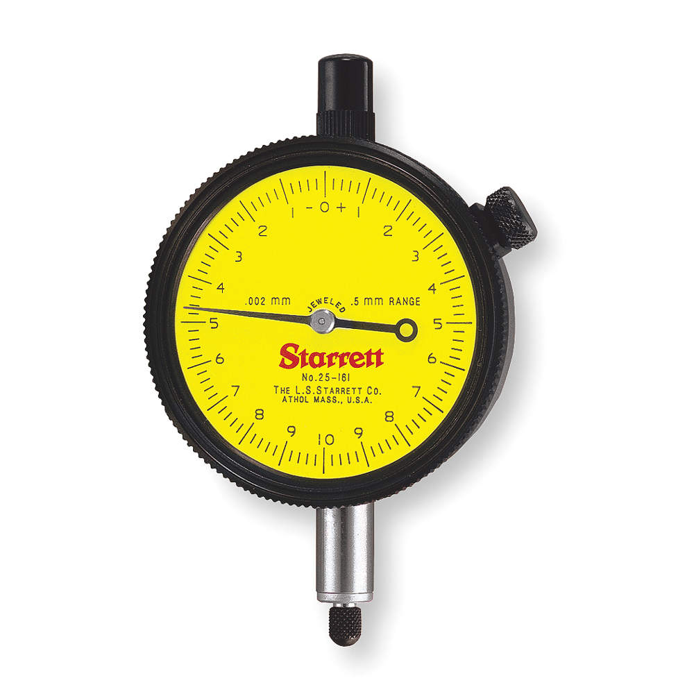 STARRETT 81-241J Dial Indicator,0 to 0.250 In,0-100 