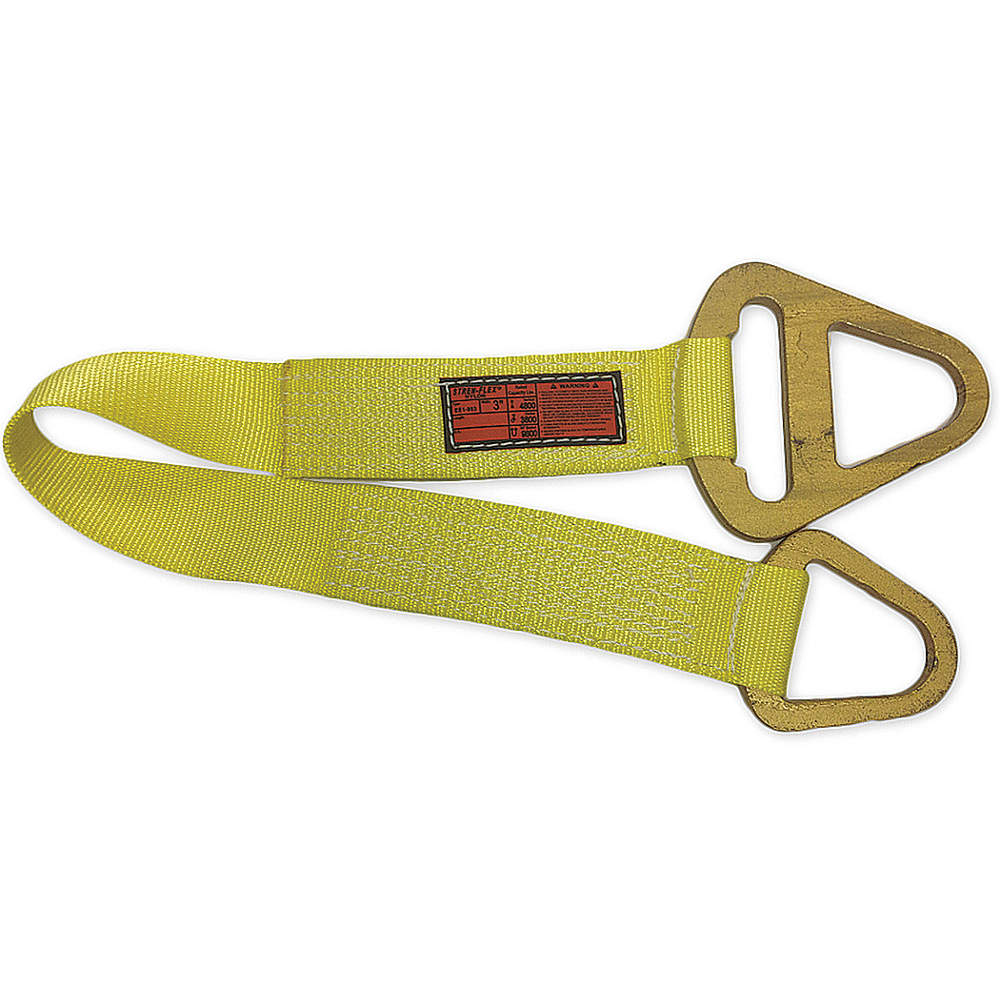 Stren-Flex TCS1-904-16 Type 1 Nylon Triangle Choker Web Sling with Steel End Fitting 1 Ply Yellow 16 Length x 4 Width 6400 lbs Vertical Load Capacity 