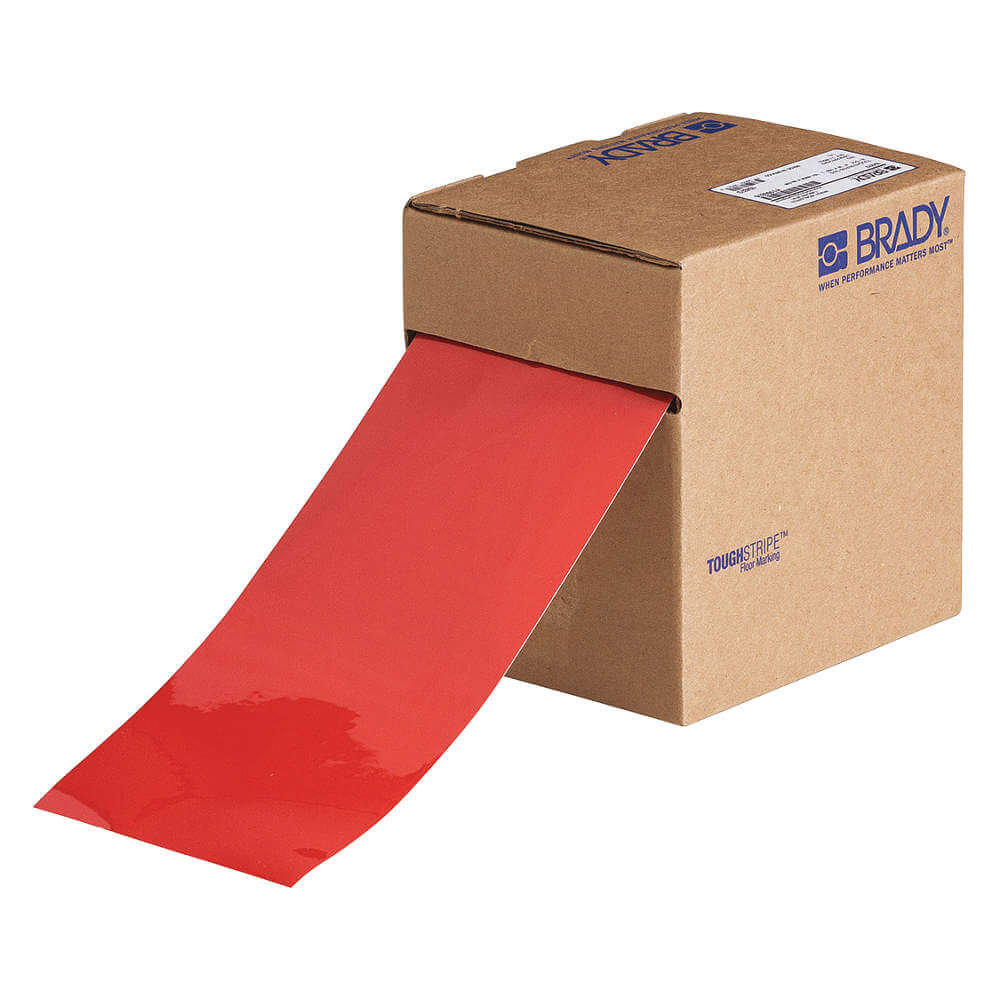 2" W Brady 104313 11Z093 Red Polyester Floor Marking Tape 100' Roll 