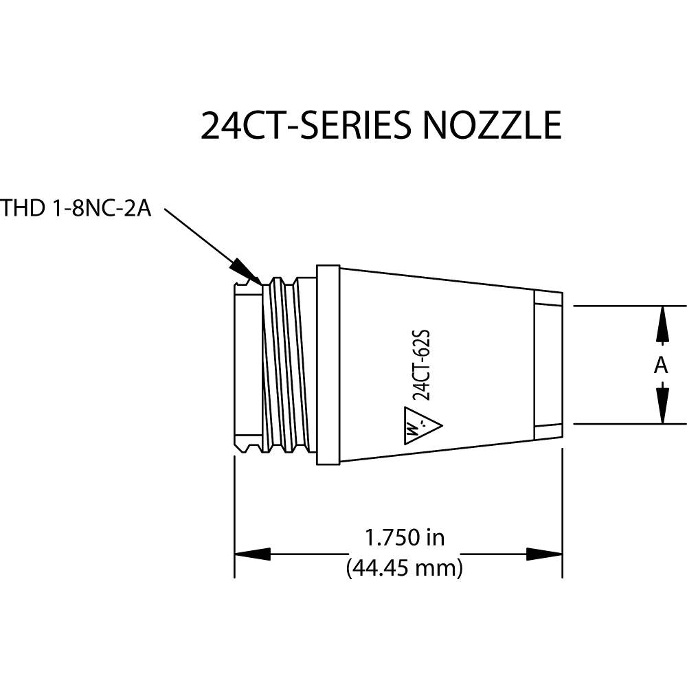 Nozzle Short Stop PK2 Bore 3/8 In 