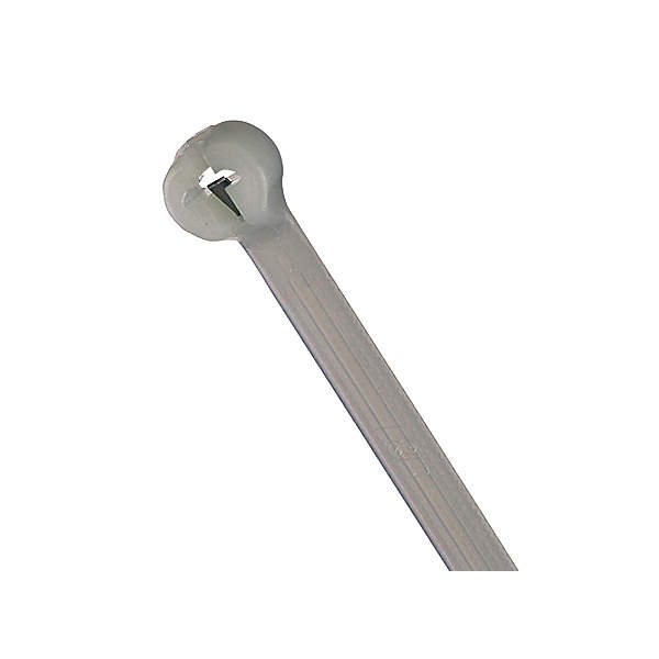 Cable Tie, 185 Deg F Temp Range, 2-Piece High Performance Standard Type, Natural