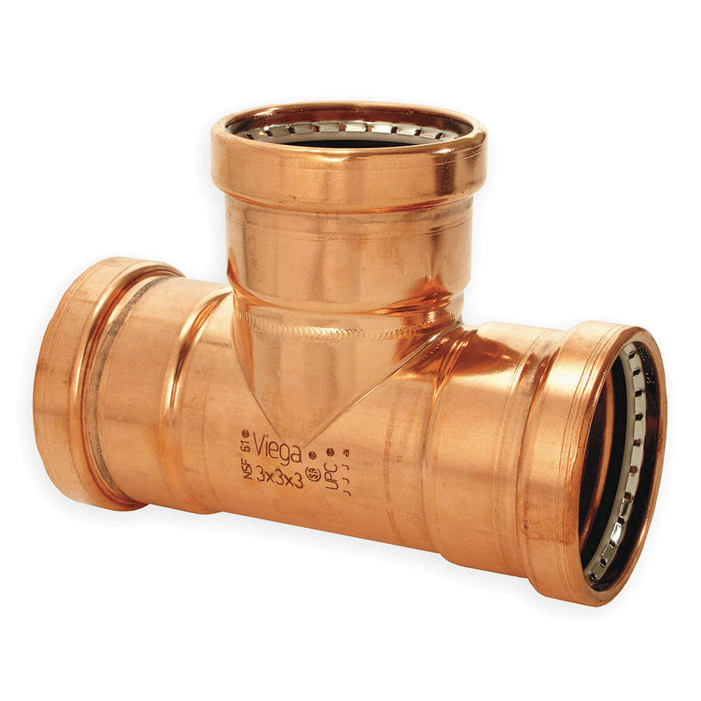 Viega Propress 20718 Tee Copper P x P x P 4 x 4 x 21/2 Inch 1WNT6