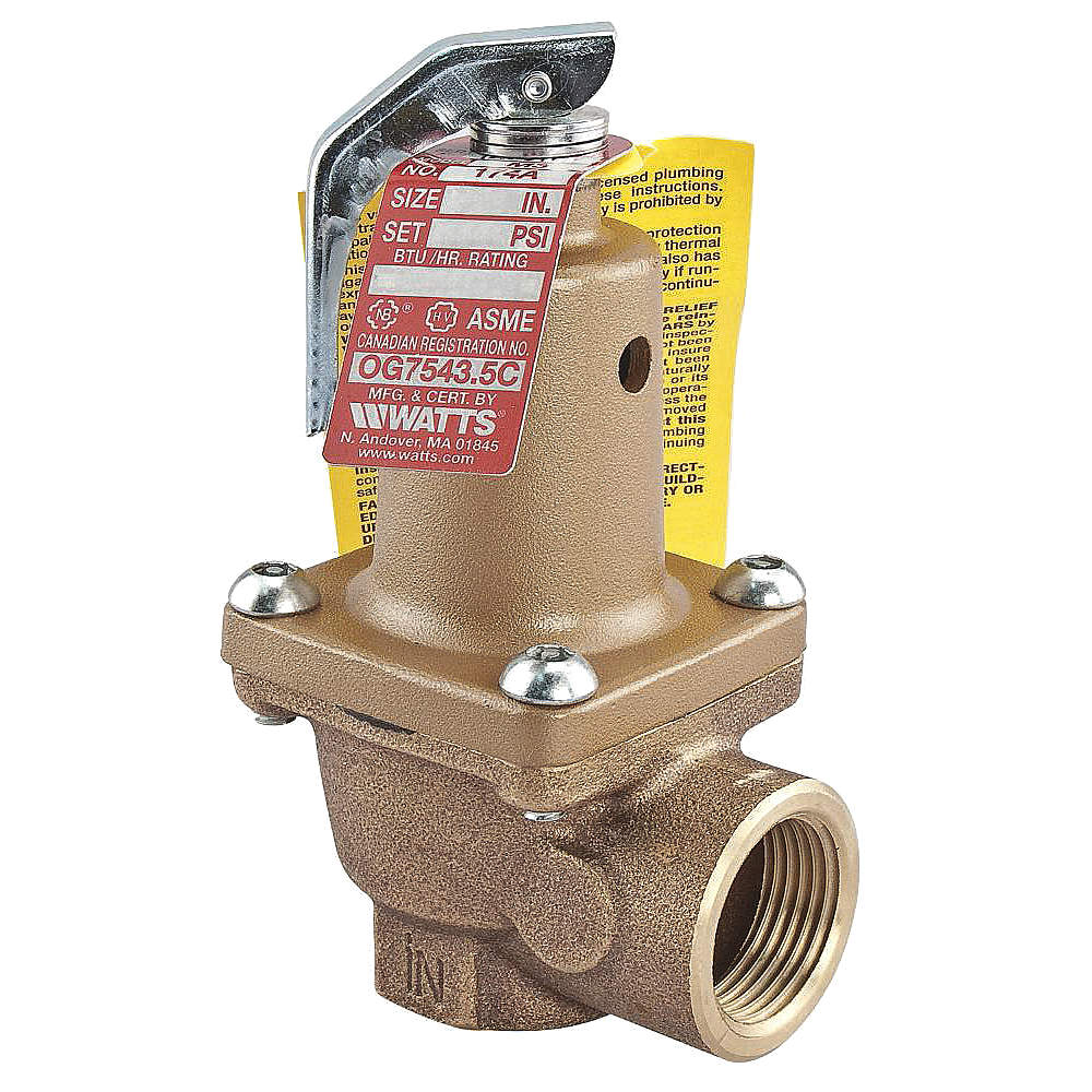 Watts 2 174A125 Safety Relief Valve 2 Inch 125 Psi Bronze Raptor