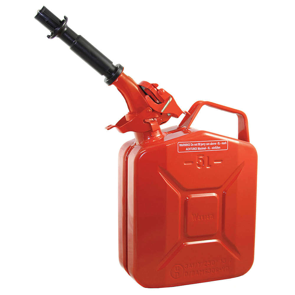 Wavian 2238-5 | Gas Can 1 gallon Red Include Spout | 33UZ37