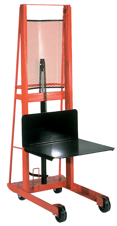 Economy Platform Hydraulic Stacker, 1000 lbs Capacity, 80 Inch Lift