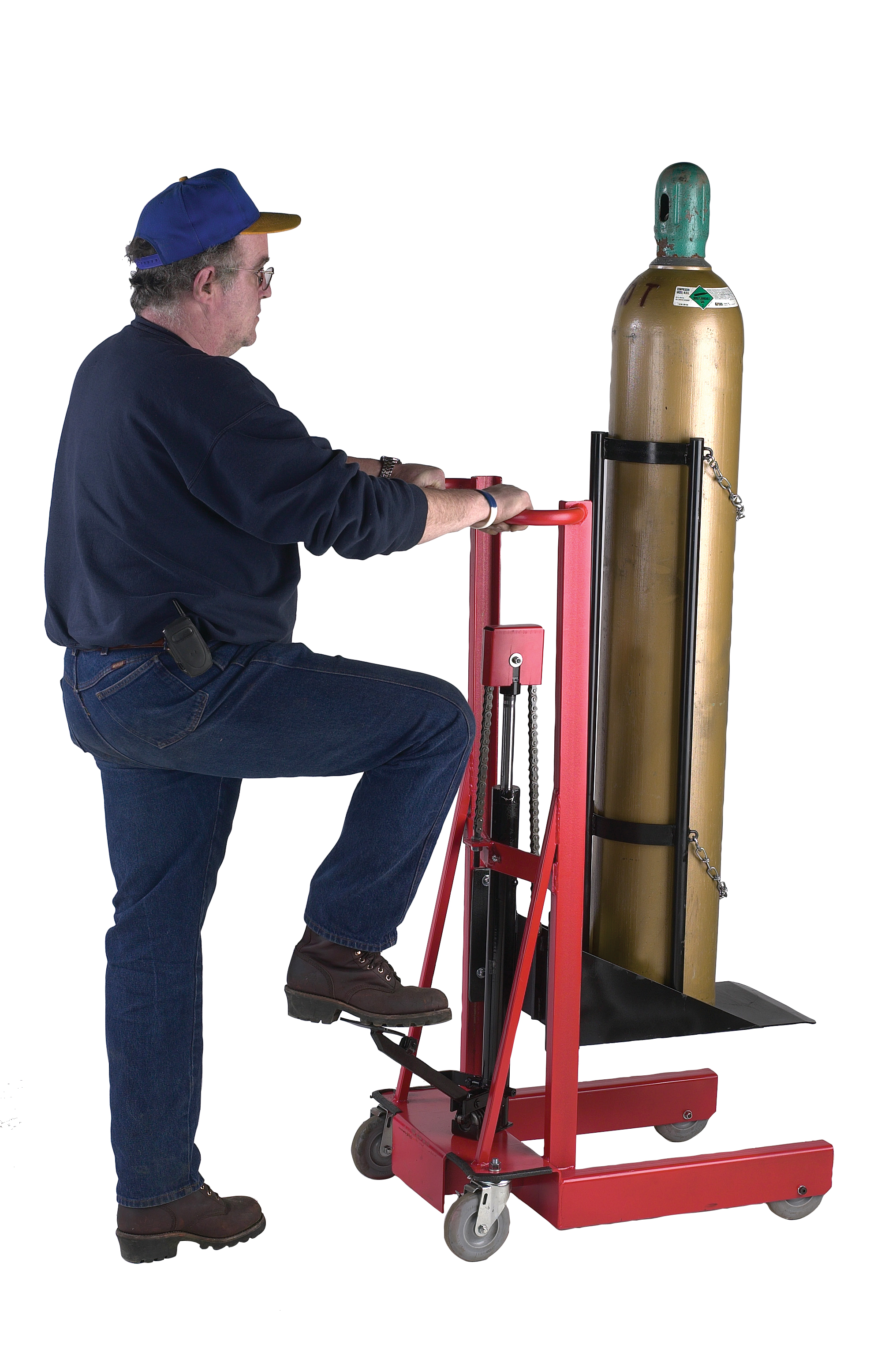 Wesco 260161 Hydraulic Cylinder Lift, 5 Inch Casters