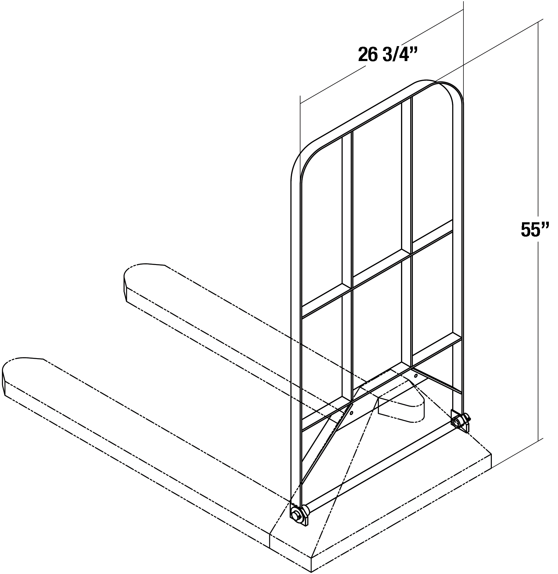 Wesco 271999 Pallet Truck Backrest Kit