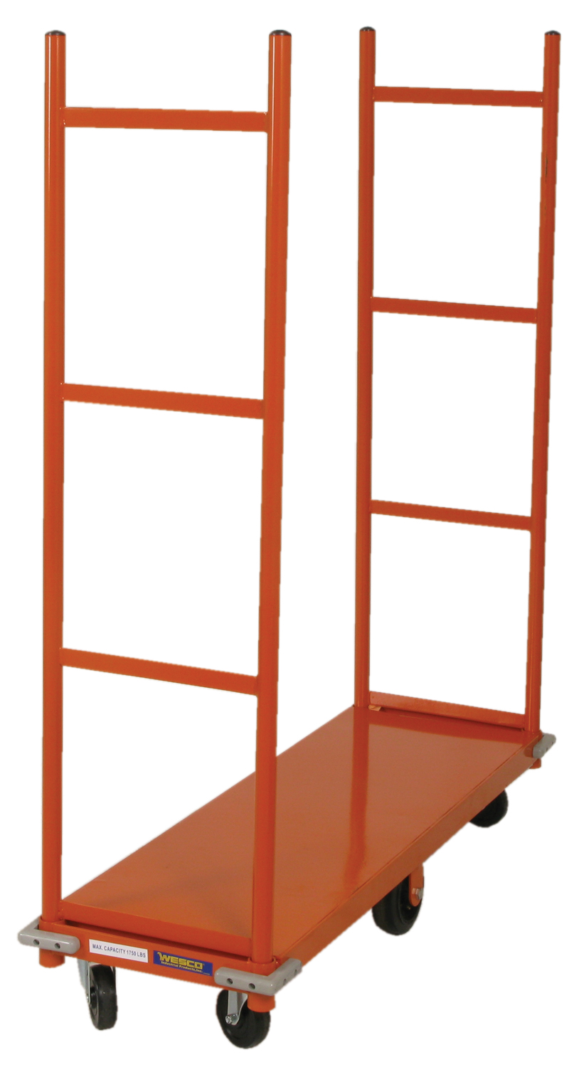 U-boat Truck With Handle, 1750 lbs Capacity, 17-1/2 Thread Size, 53 Inch Length