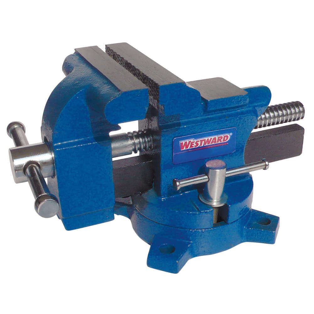 Westward 10D702 Bench Vise Portable Swivel Base 31/2 In