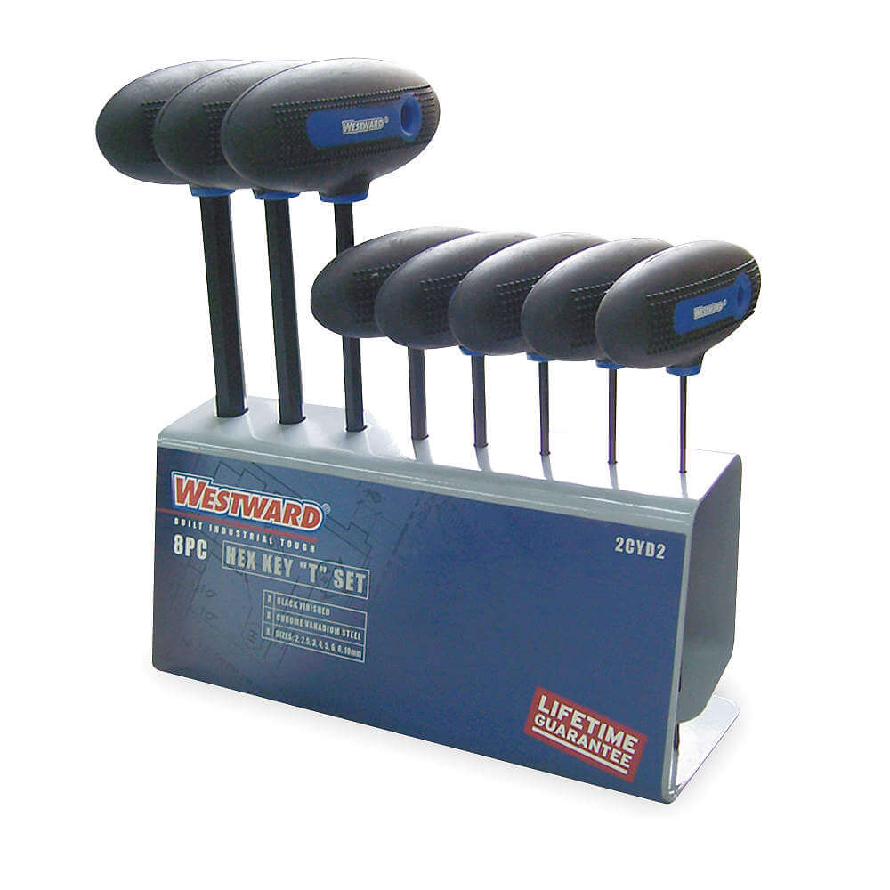Westward 2CYD2 | Hex Key Set 2 - 10mm T-handle | Raptor