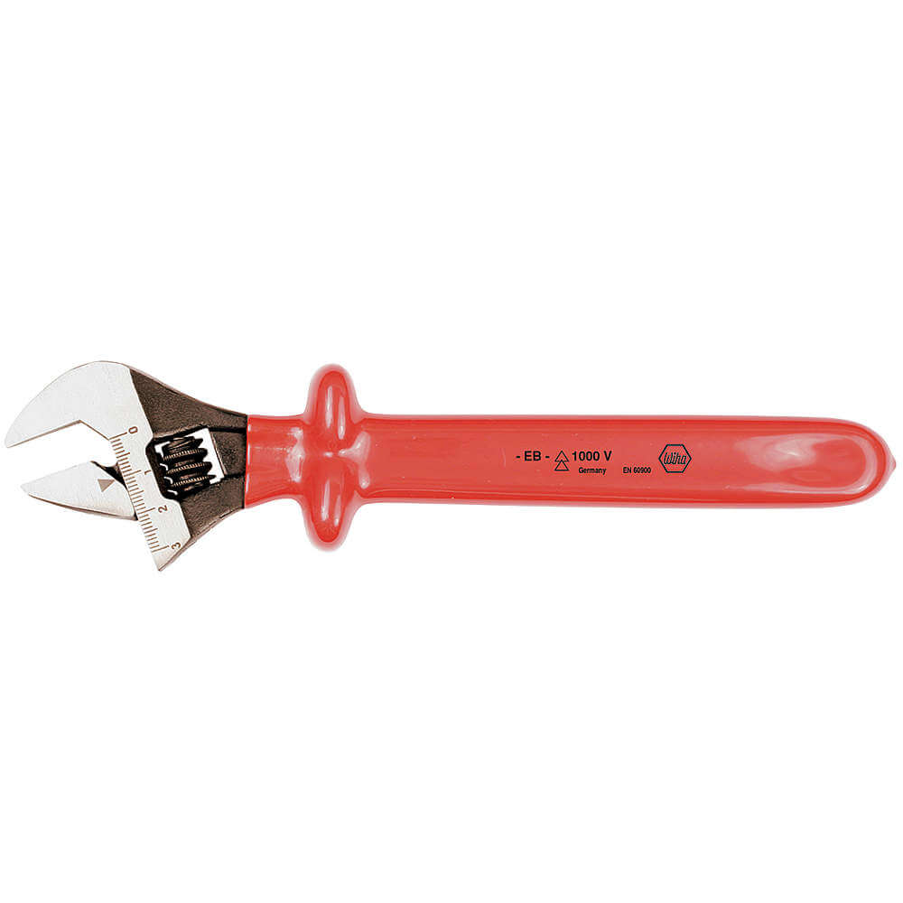 Wiha Tools 76215 26X327 Insulated Adjustable Wrench 15 Inch Red