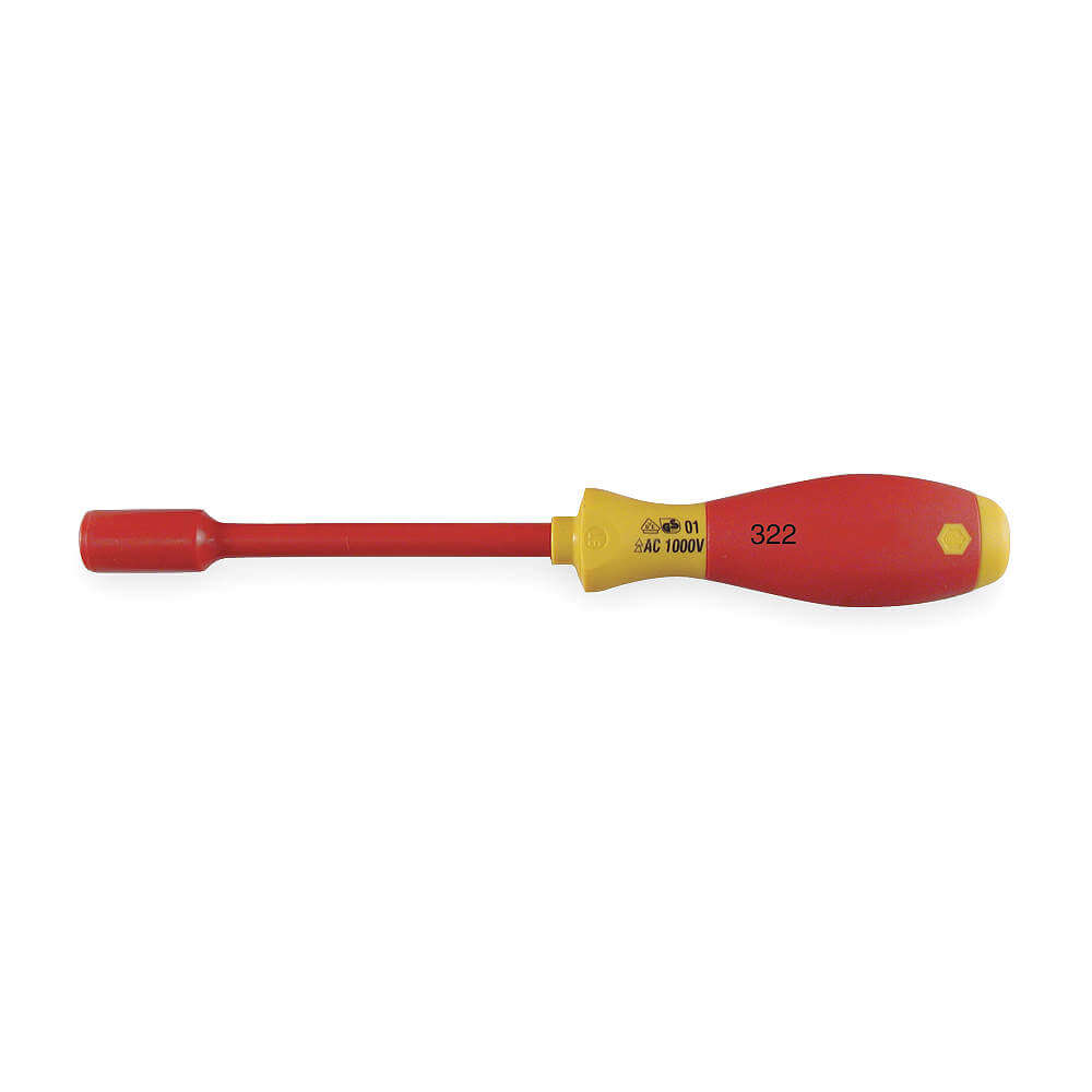 Wiha 32276 Insulated Nut Driver 1/2 5.0 Inch Length Shank 1YUH3