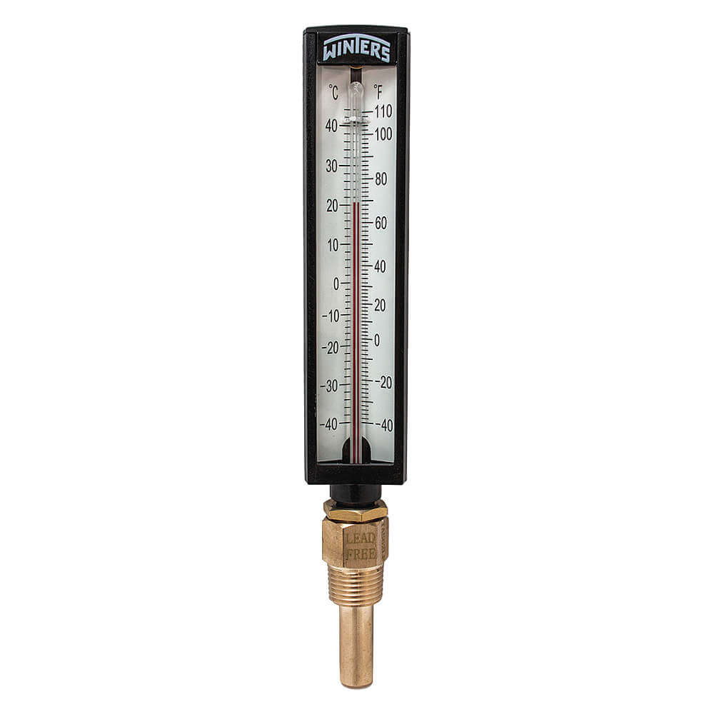Winters Thermometer, Analog, -40to400 F, 1/2 NPT TAS150LF.