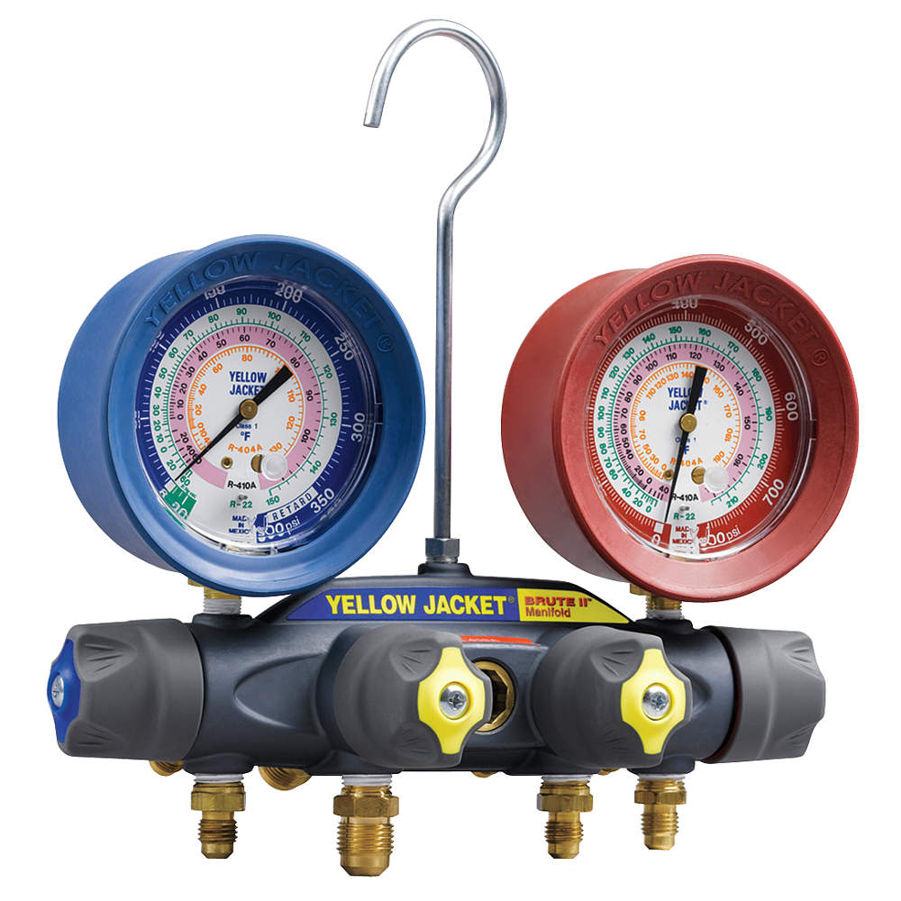 Yellow Jacket 46010 29AU19 Manifold, 3/8 Inch Vacuum Port,