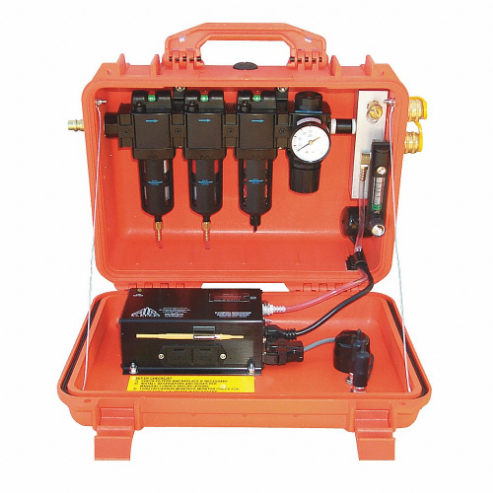 Air Filtration System With CO Monitor, 123 cfm Capacity, 8 Coupling