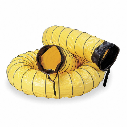 Duct, Non-Hazardous Location, 8 Inch Diameter, 15 ft. Length, Yellow