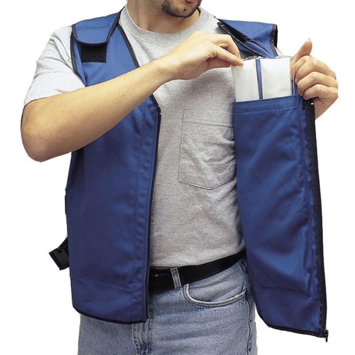 Flame/Heat Retardant Cooling Vest, Cooling Inserts, XXL, 50 to 52 Inch Chest
