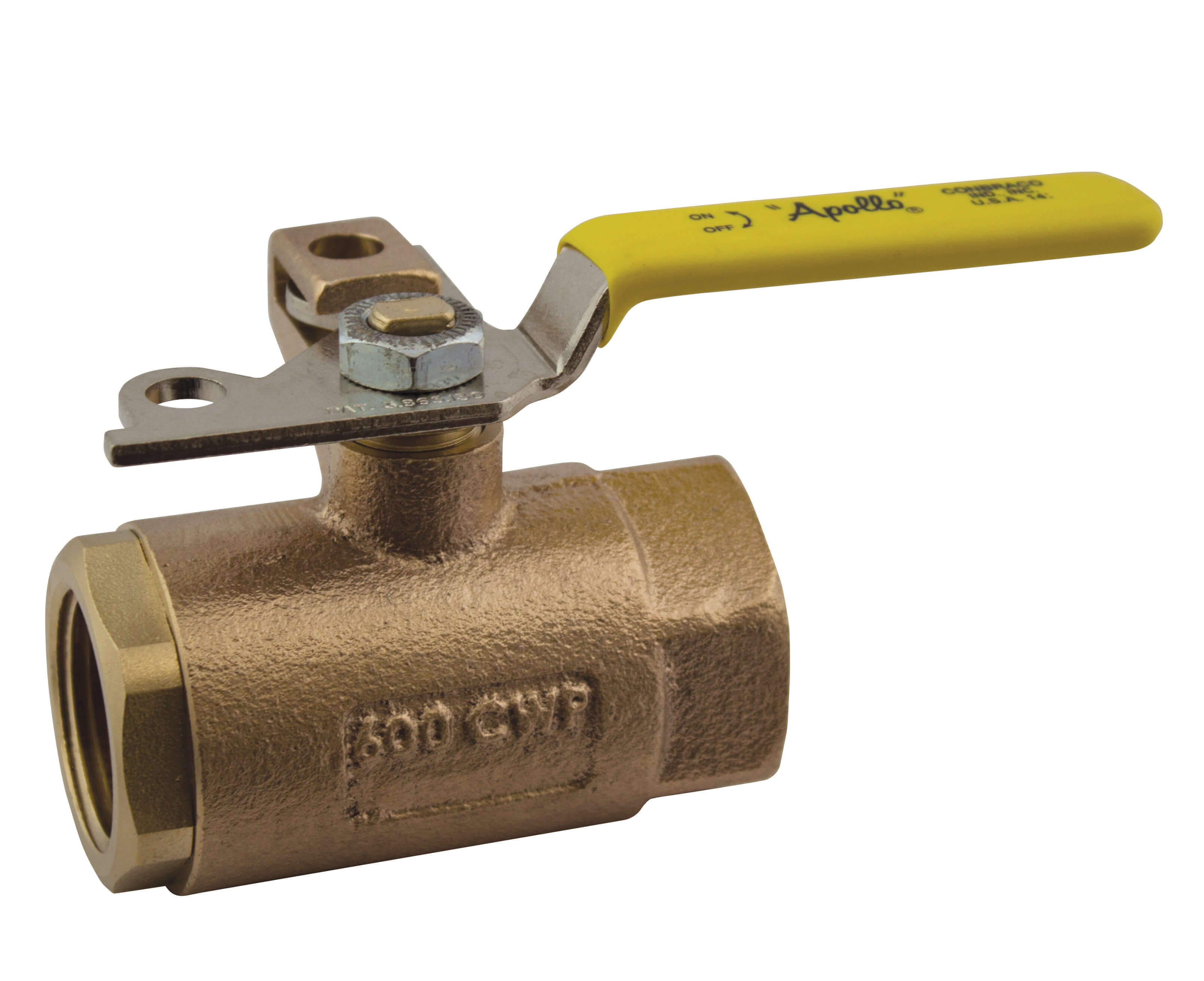 Apollo 75102A2, Ball Valve, Size 3/8 Inch Bronze Lock