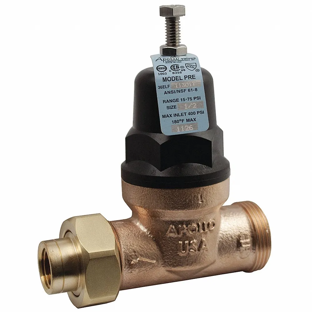 Water Pressure Reducing Valve, 36ELF, Lead Free Bronze, 1 in, Single Union FNPT, 4 5/8 in Lg