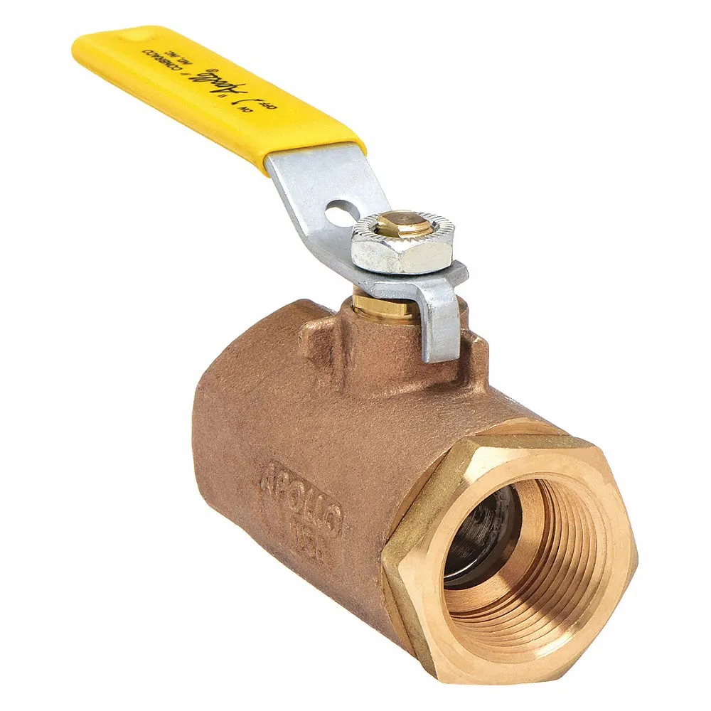 Bronze Ball Valve Inline Fnpt 3/4 In